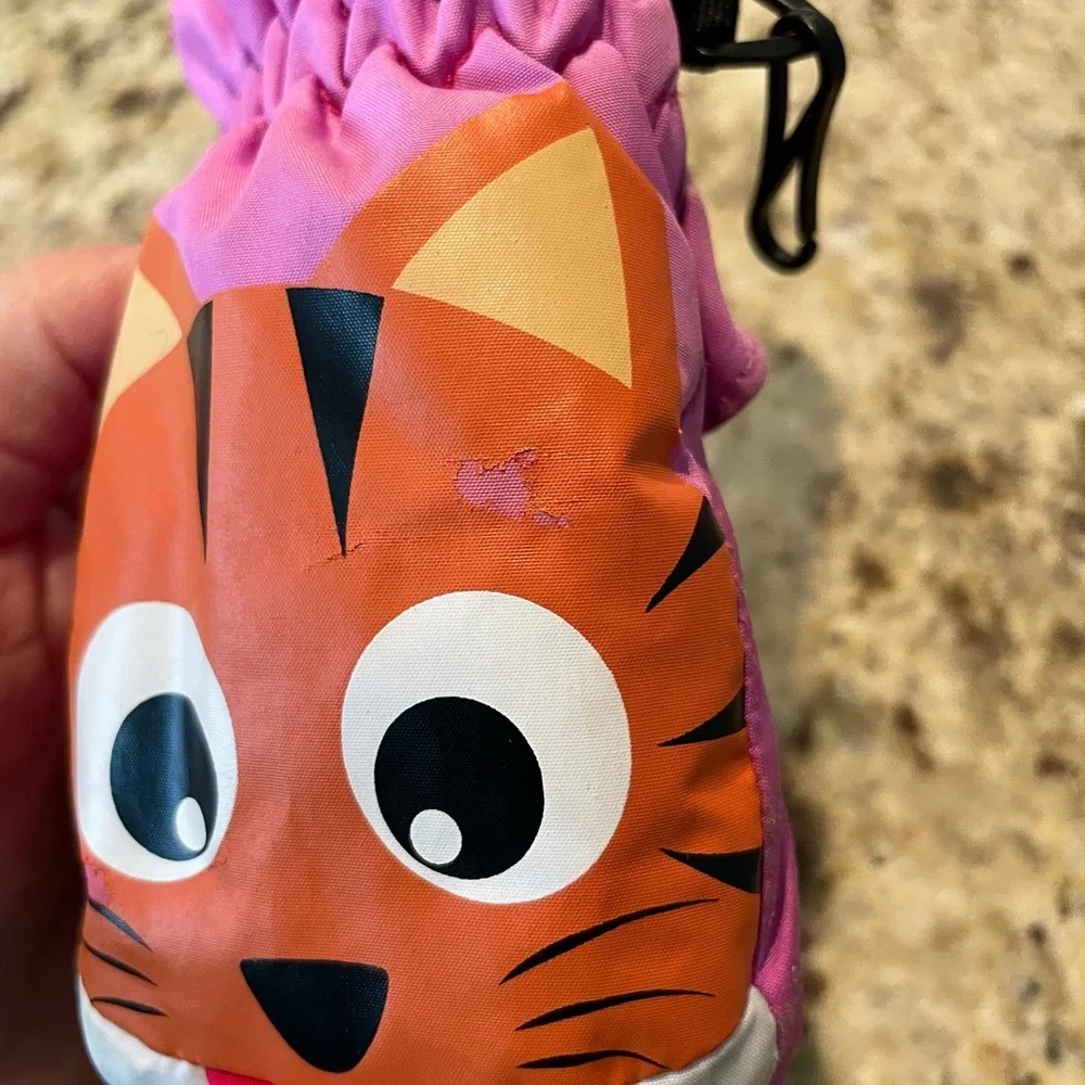 Burton Kids/Toddler Pink Tiger Mittens Size 2T